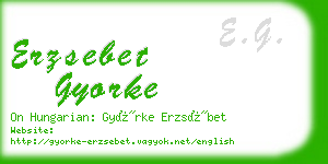 erzsebet gyorke business card
